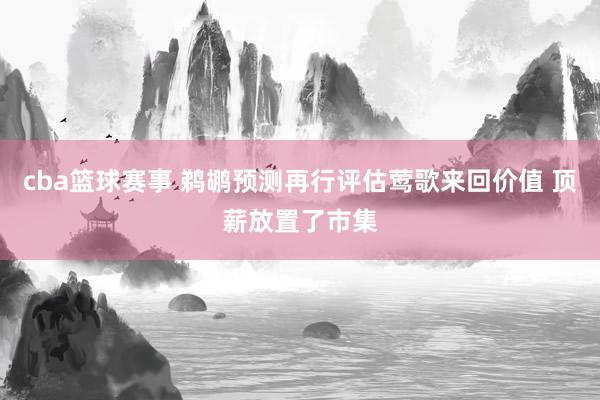 cba篮球赛事 鹈鹕预测再行评估莺歌来回价值 顶薪放置了市集