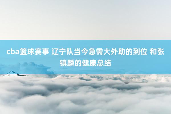 cba篮球赛事 辽宁队当今急需大外助的到位 和张镇麟的健康总结