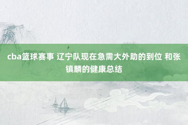 cba篮球赛事 辽宁队现在急需大外助的到位 和张镇麟的健康总结