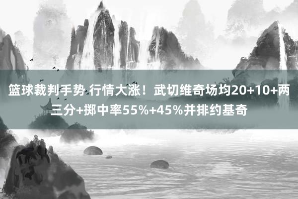 篮球裁判手势 行情大涨！武切维奇场均20+10+两三分+掷中率55%+45%并排约基奇